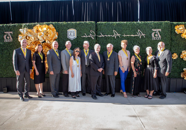 Honorees and President Covino at the 2022 Cal State LA Alumni Awards Gala